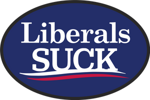 Liberals Suck Oval Bumper Sticker