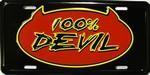 100 Devil License Plate - Made in USA.