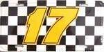 Number 17 Racing License Plate – US Patriot Colors