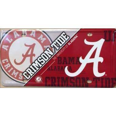 Alabama  A  Crimson Tide College License Plate Tags.