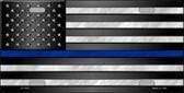 Police USA Thin Blue Line License Plate.