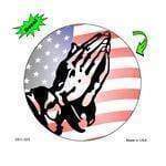 American Flag with Praying Hands Color Decal.