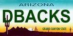 Arizona State Background License Plate - Dback.