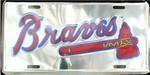 Atlanta Braves MLB Chrome License Plate.