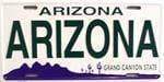 AZ Arizona Arizona License Plate.