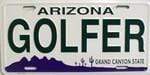 AZ Arizona Golfer License Plate s.