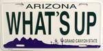AZ Arizona What's Up License Plate.