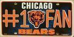 Chicago Bears #1 Fan License Plate.