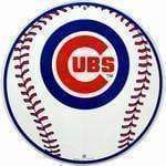 Chicago Cubs Circular Baseball Sign.