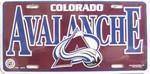 Colorado Avalanche NHL License Plate.