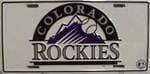 Colorado Rockies MLB Baseball License Plate.