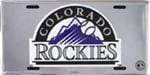Colorado Rockies MLB Chrome License Plate.