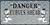 Danger - Curves Ahead License Plate.
