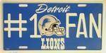 Detroit Lions #1 Fan License Plate.