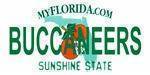 Florida State Background License Plate - Buccaneer.