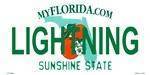 Florida State Background License Plate - Lightening.