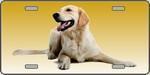 Golden Retriever Dog License Plate.