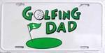 Golfing Dad License Plate.