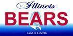 Illinois State Background License Plate - Bear.