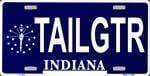 Indiana State Background License Plate.