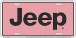 JEEP Pink License Plate.