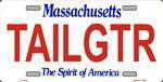 Massachusetts State Background License Plate.