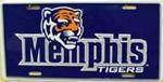 Memphis Tigers License Plate.