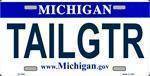 Michigan State Background License Plate.