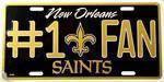 New Orleans Saints #1 Fan License Plate.