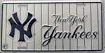 NY New York Yankees Pinstripe License Plate.