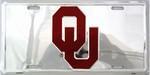Oklahoma Sooners  Chrome License Plate.