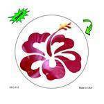 Pink Hibiscus Flower Color Decal.