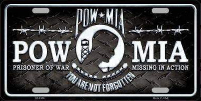 POW-MIA License Plate - You Are Not Forgotten (USA Made).