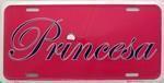 PRINCESA - Spanish - (Princess) License Plate.