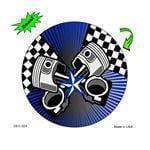 Racing Pistons Color Decal.