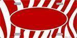 Red On Red Stripes License Plate.