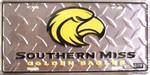 Southerm Miss College License Plate.