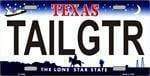 Texas State Background License Plate.