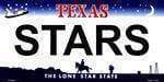 Texas State Background License Plate - Star.
