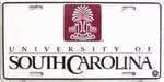 University of South Carolina SC College License Plate.