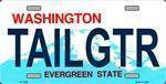 Washington State Background License Plate.