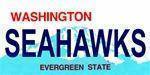 Washington State Background License Plate - Seahawk.