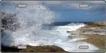 Waves Crashing with Splash - Full Color Photography License Plate.