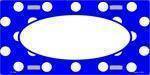 White On Blue Polka Dot License Plate.