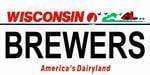 Wisconsin State Background License Plate - Brewer.