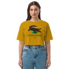 Dont Tread on Florida Loose drop shoulder crop top.