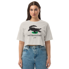 Dont Tread on Florida Loose drop shoulder crop top.