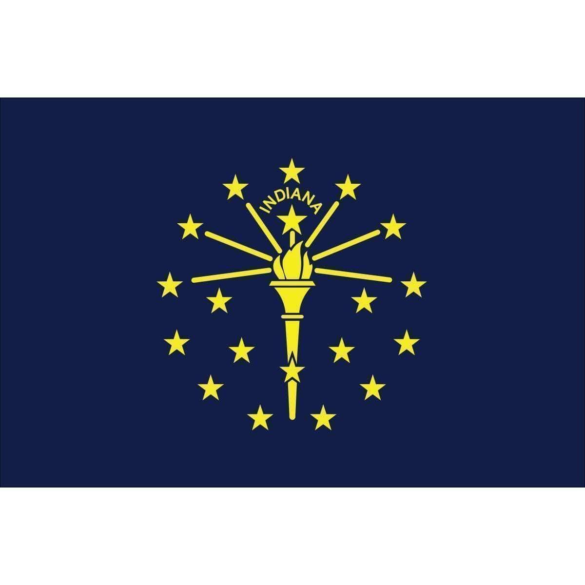 Indiana 2 x 3 Nylon Dyed Flag (USA Made).
