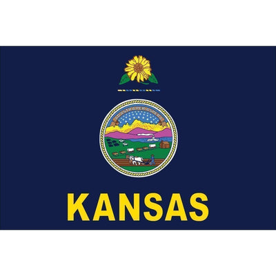 Kansas State Flag Nylon Outdoor Made in USA.