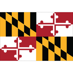 Maryland State Flag - Outdoor - Pole Hem with Optional Fringe- Nylon Made in USA.